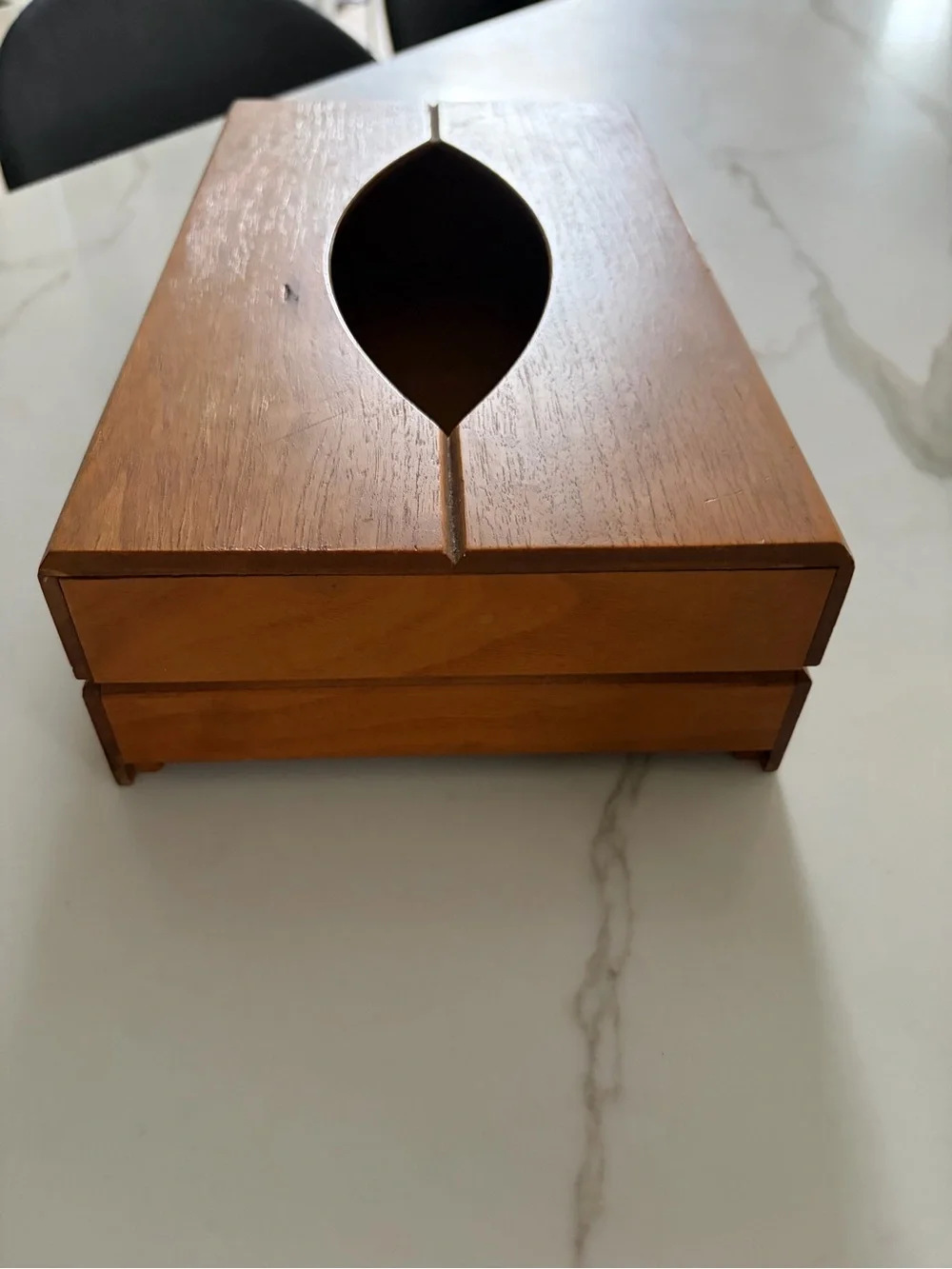 Mid Century Modern Wooden Tissue Box Cover MCM Original
